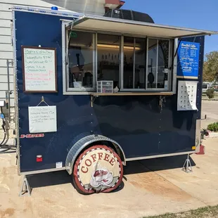 Walk up window. Plenty of parking.