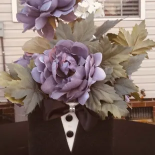 Tuxedo box with flowers