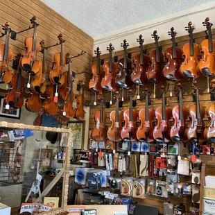 Violins, violas, and accessories