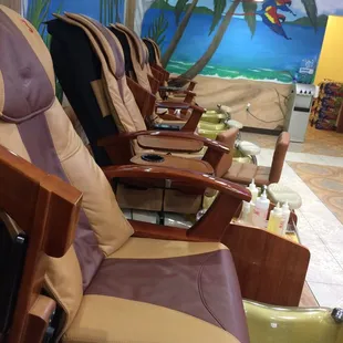 The awesome massage chairs!