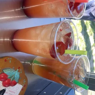 Beautiful Soul Bistro's Strawberry and Pomegranate 32oz Lemonades!