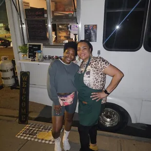 Owner, Alexandria McKinney and a very happy customer (Honey Braids KC) at "The Shop" Cigar Lounge in KCK!