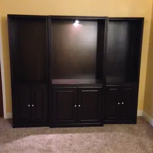 Custom wall units, yes we do that!