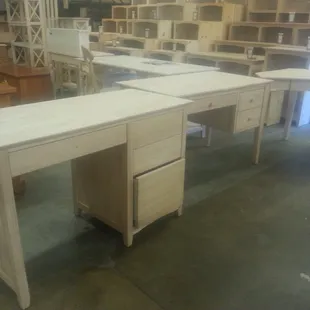 Desks, all styles, sizes and wood types. Or we can customize to the size you need!