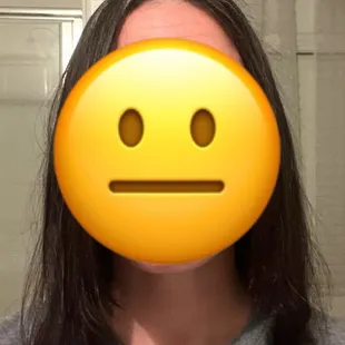 The exact some amount of hair from the front section of my hair