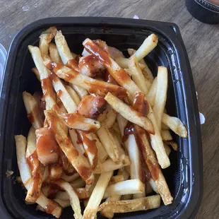 Advertised Burnt Ends Pork Belly Fries vs what I received