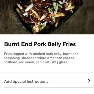 Advertised Burnt end fries vs what I received