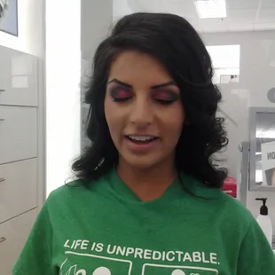 Party make up to match Saree by Katrina