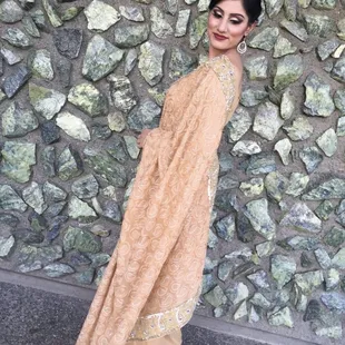 Hair, make up and sari tying by Rupy!