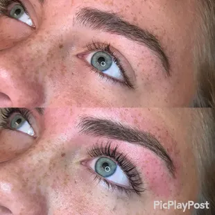 Lash Lift &amp; Tint + Brow Wax