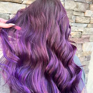 Purple balayage