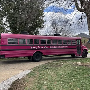 Beauty In The Bus in our driveway.