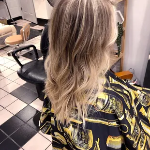 Cut, color, and styling by Taylor A. I always leave her chair satisfied! Hair painting + baby lights to get lightened up for summer!