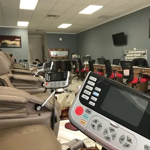 View from the first pedicure chair.