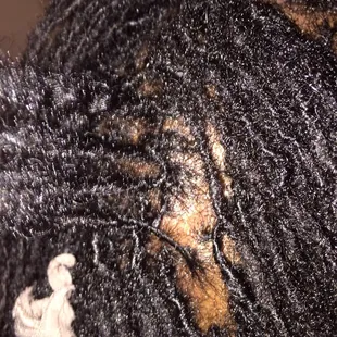 Locks linked together like a chain linked fence!  I'm so disappointed in her!