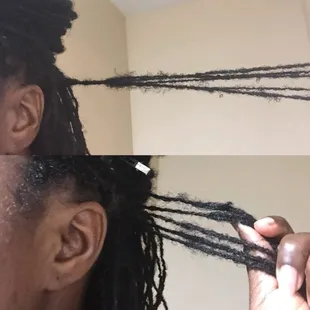 I managed to untangle the mess Dwana caused and did interlocking correctly. It will take months to correct her mess!