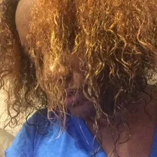 The long strands was the length my hair before butcher on the bayou chopped it off. My hair is so uneven.