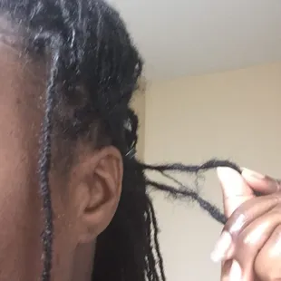 A tangled mess! She joined locks that didn't need to be joined.