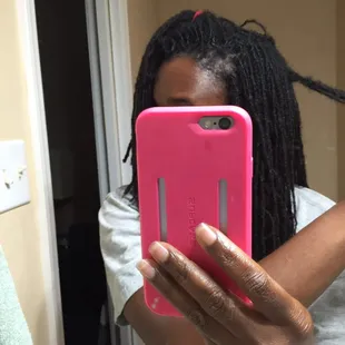 More clumps. These clumps are all over my head!  If I don't correct them, they'll grow into huge locks and that's not what I want!