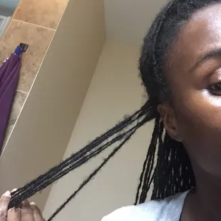 Incredibly tangled and knotted locks.  This is NOT how to interlock locks!