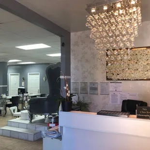 Reception Desk of Beautyluxe