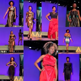 Beautiful ladies from Taj Ambar's fashion show. Black history month Kuumba fest 2015