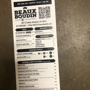 Menu, Side B