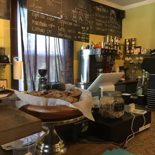 a view of the counter