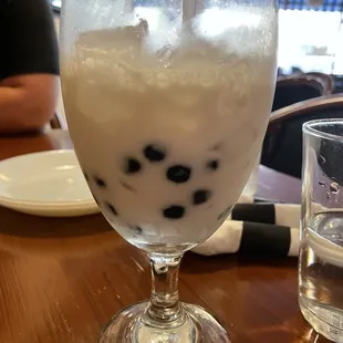 Taro milk tea with boba