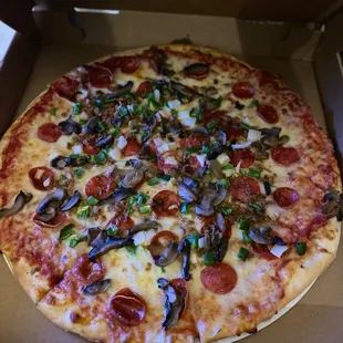 pizza, food