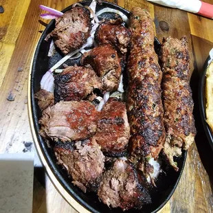 Beef Foot Long and Beef Boti kabob