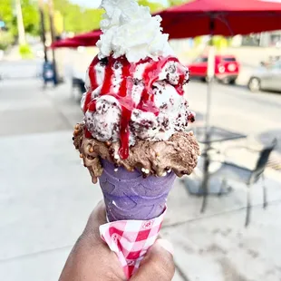 Dulcineia Brazilian Brigadeiro Chocolate Lavender Cone