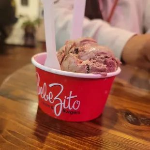 Delicious ice cream mix