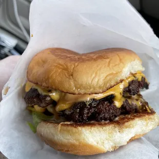 Bebe Bacon Double Burger