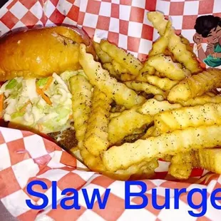 a sandwich and fries