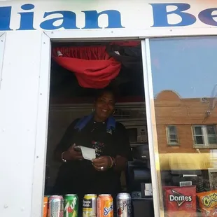 a man in a food truck