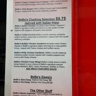 Tax not included in listed prices (June, 2016)