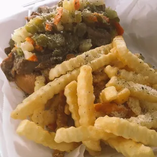 Italian Beef and Fries