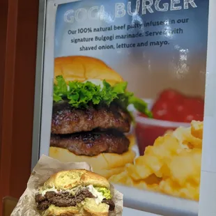 False representation of the double gogi burger