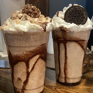 Oreo frappe and ferrero rocher chocolate frappe