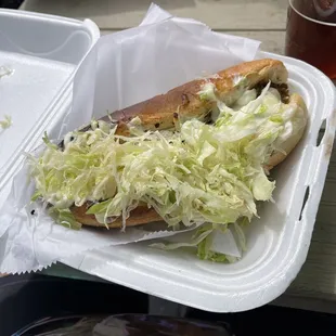 Bebos Beef added lettuce