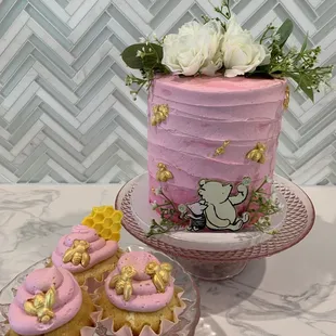 Baby Shower Cake and Cupcakes