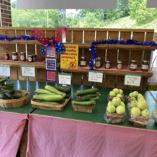 various fruits and vegetables