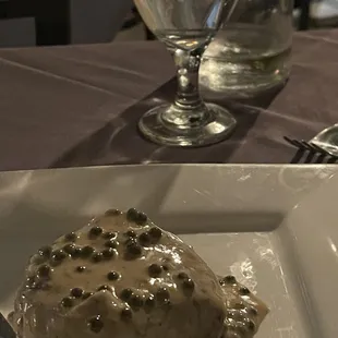Filet with peppercorn sauce