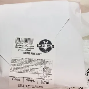 a package of meats