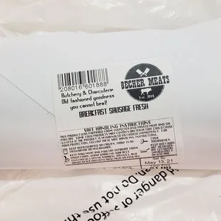 a package of meats