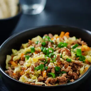 Nori Furikake Wild Boar Stir Fry With Brussels Sprouts