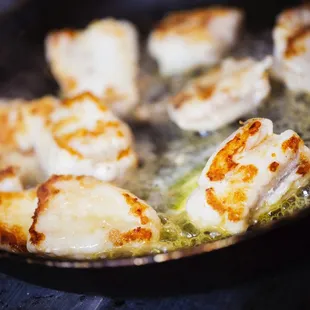 Pistachio And Herb Crusted Pan Seared Cape Cod Scallops