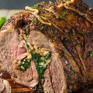 Braised New Zealand Lamb Leg Roast With Herbs And Spices