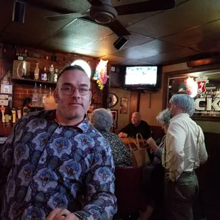 a man sitting at a bar